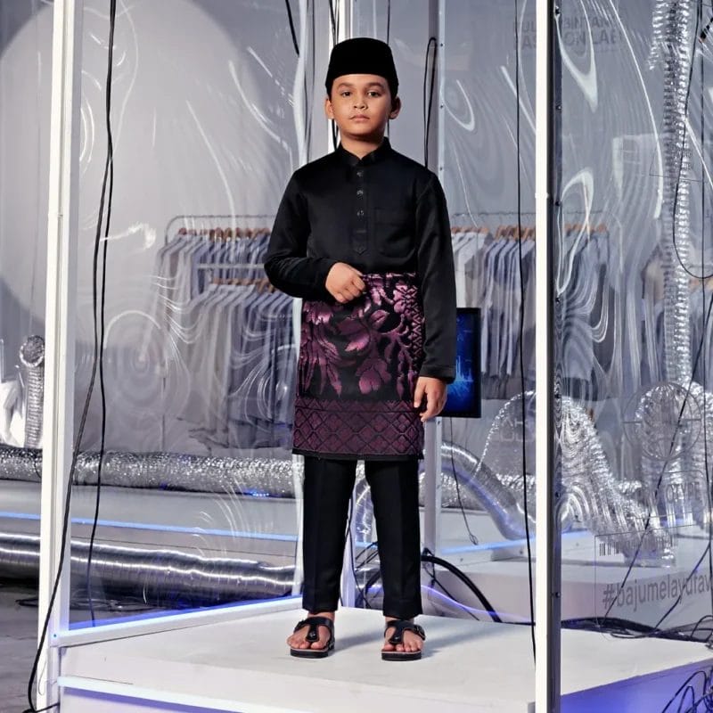 Baju Melayu Kids - Raven Black