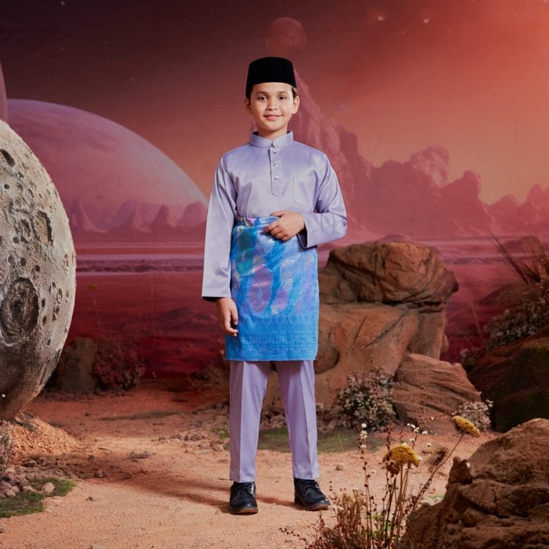 Baju Melayu Kids - Periwinkle