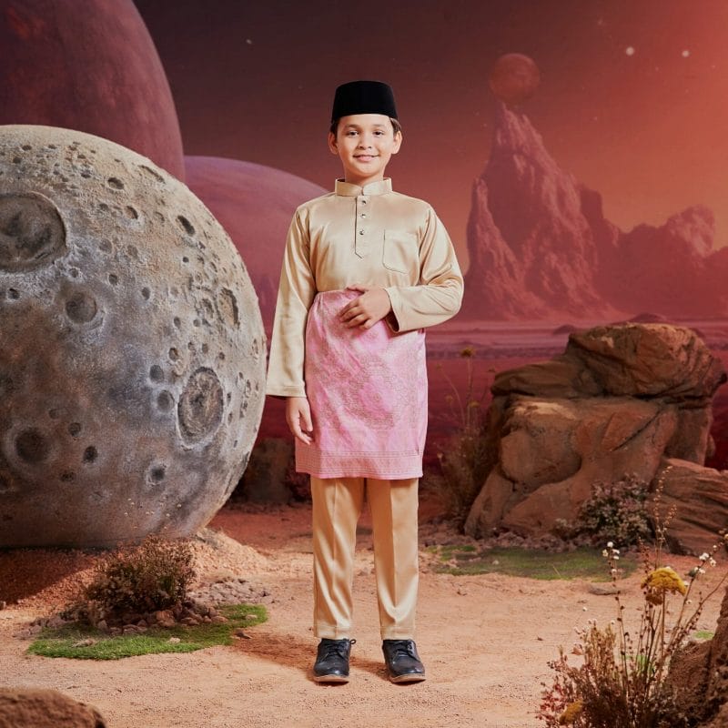 Baju Melayu Kids - Beige