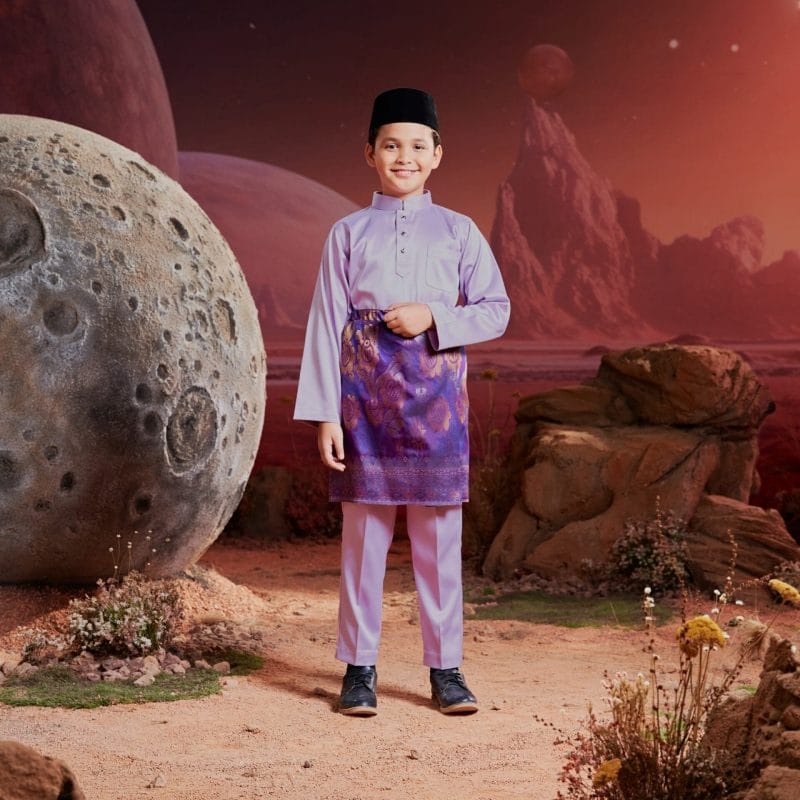 Baju Melayu Kids - Taffy Purple