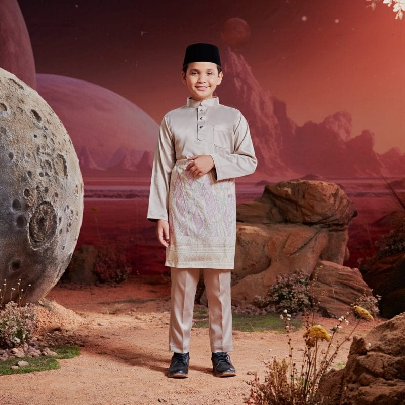 Baju Melayu Kids - Latte