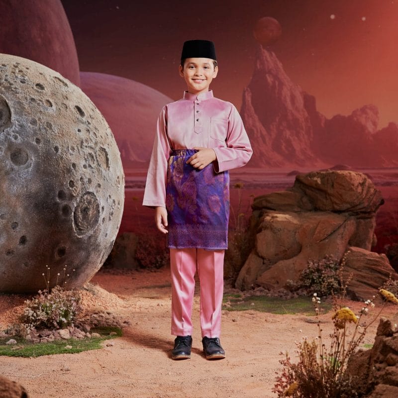 Baju Melayu Kids - Rose Pink