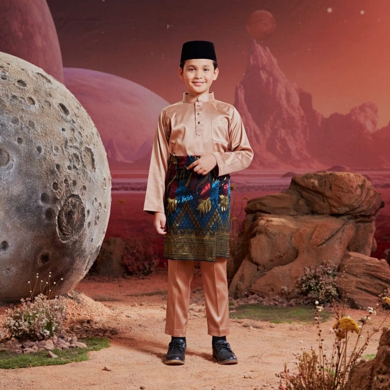 Baju Melayu Kids - Mocha