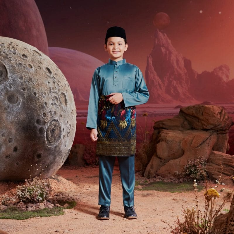 Baju Melayu Kids - Ash Blue