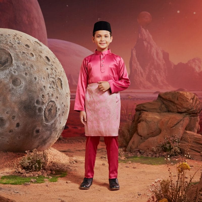Baju Melayu Kids - Raspberry Pink
