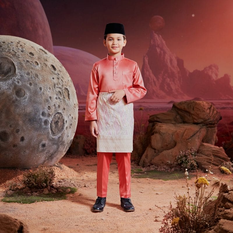 Baju Melayu Kids - Salmon