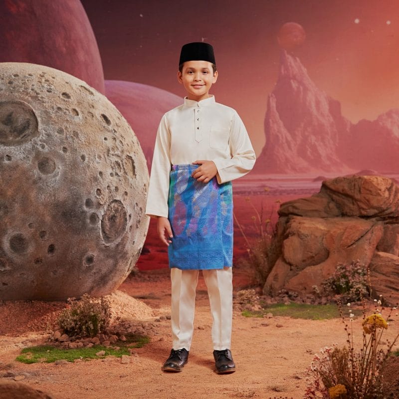 Baju Melayu Kids - Milky White