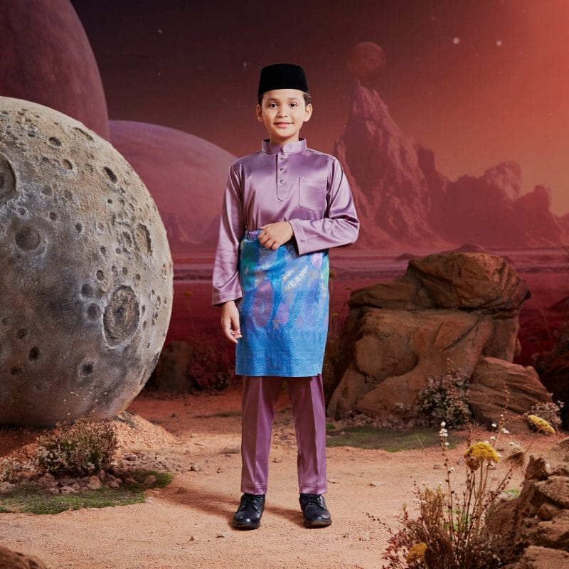 Baju Melayu Kids - Dusty Purple