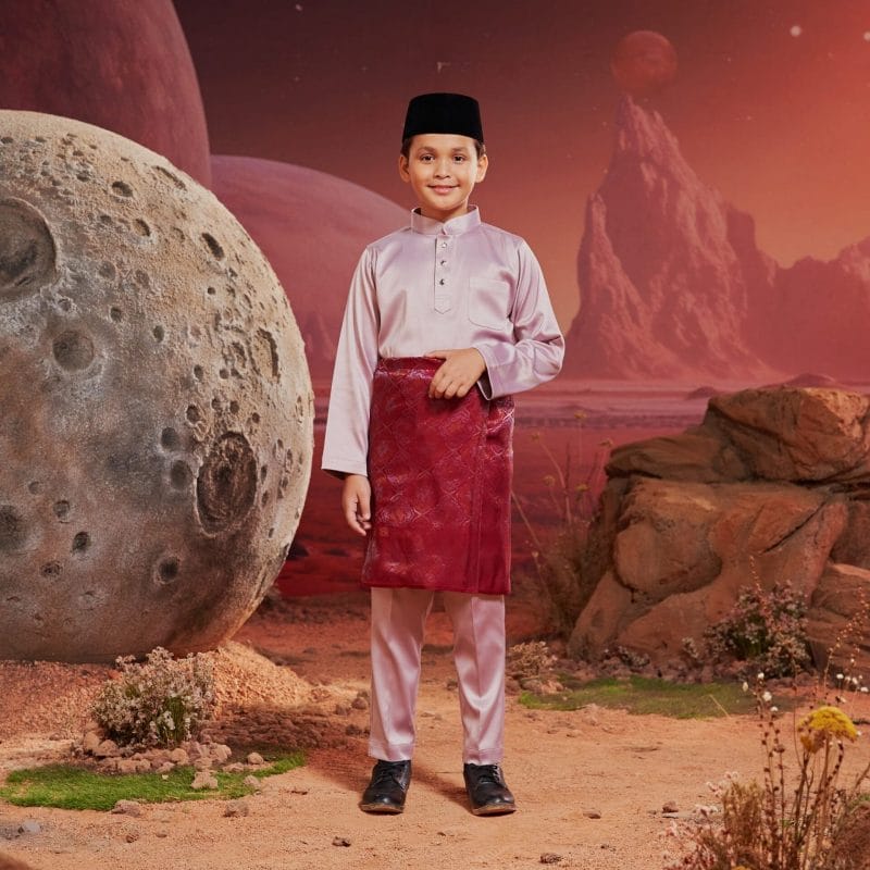 Baju Melayu Kids - Thistle Purple