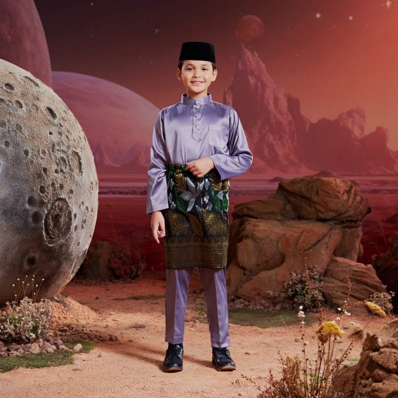 Baju Melayu Kids - Mauve Purple