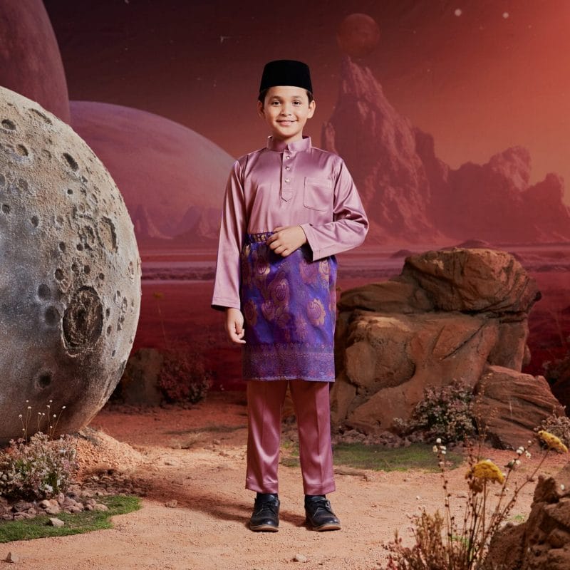 Baju Melayu Kids - Mulberry