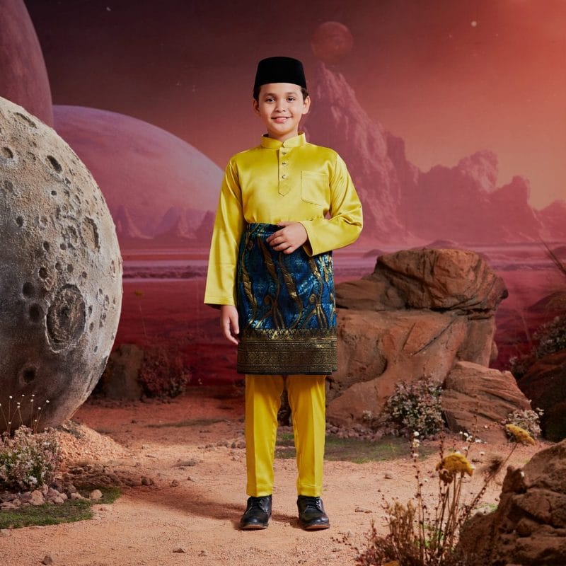 Baju Melayu Kids - Golden Yellow