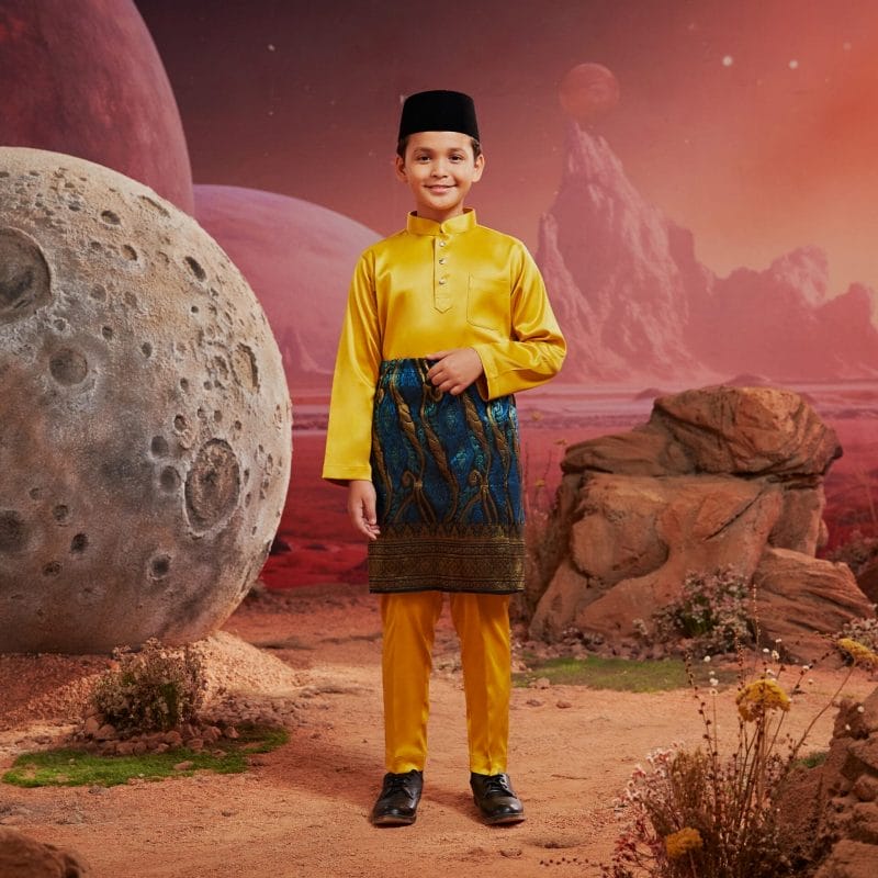 Baju Melayu Kids - Mustard