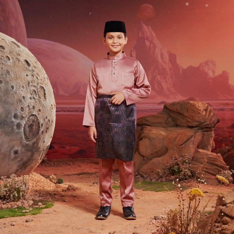 Baju Melayu Kids - Dusty Pink