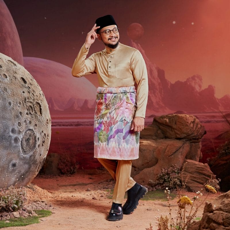 Baju Melayu Dewasa Slim Fit - Beige