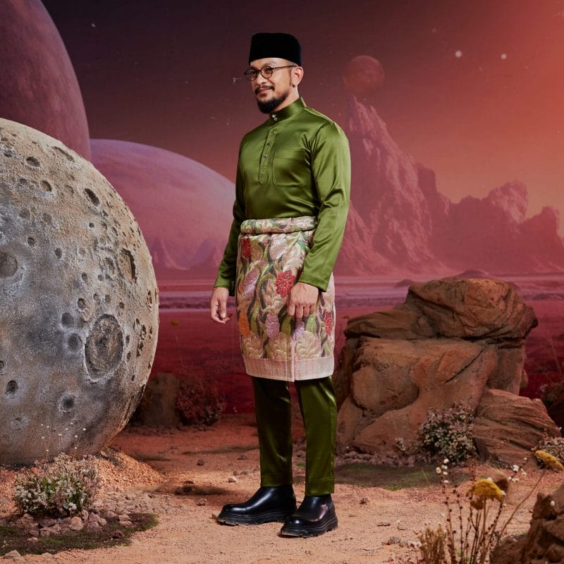 Baju Melayu Dewasa Plus Size - Moss Green