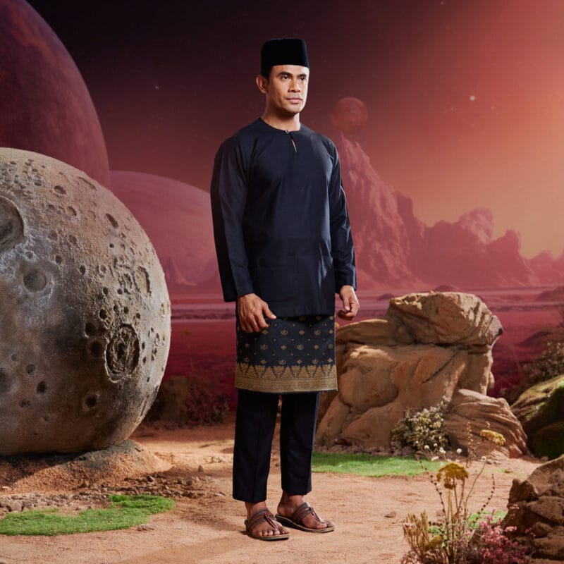 Baju Melayu Teluk Belanga - Raven Black