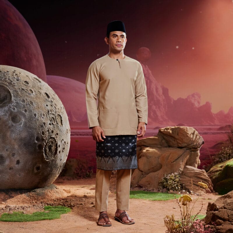 Baju Melayu Teluk Belanga - Latte